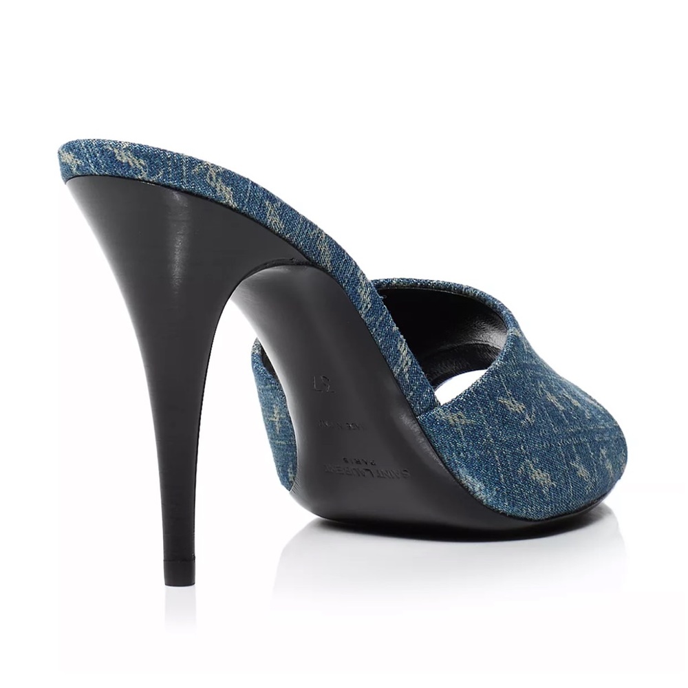 Saint Laurent YSL Women's LA 16 High Heel Mules 39 - Picture 4 of 11